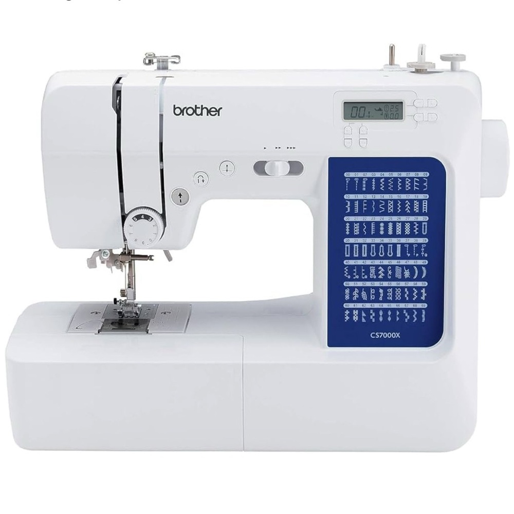 Sewing Machine Brother CS7000X White and Blue Sewing Machine.